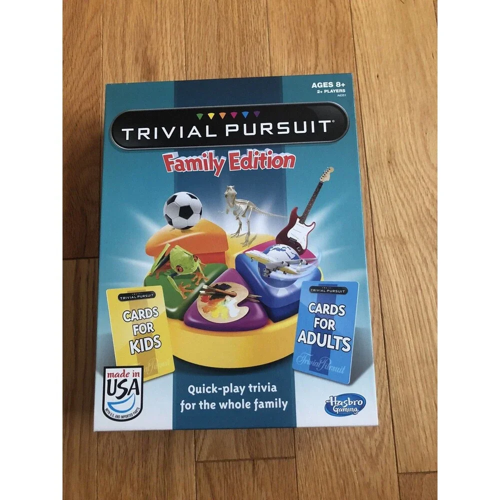 Trivial‎ Pursuit Family Edition New Open Box by Hasbro - COMPLETE- Never Played